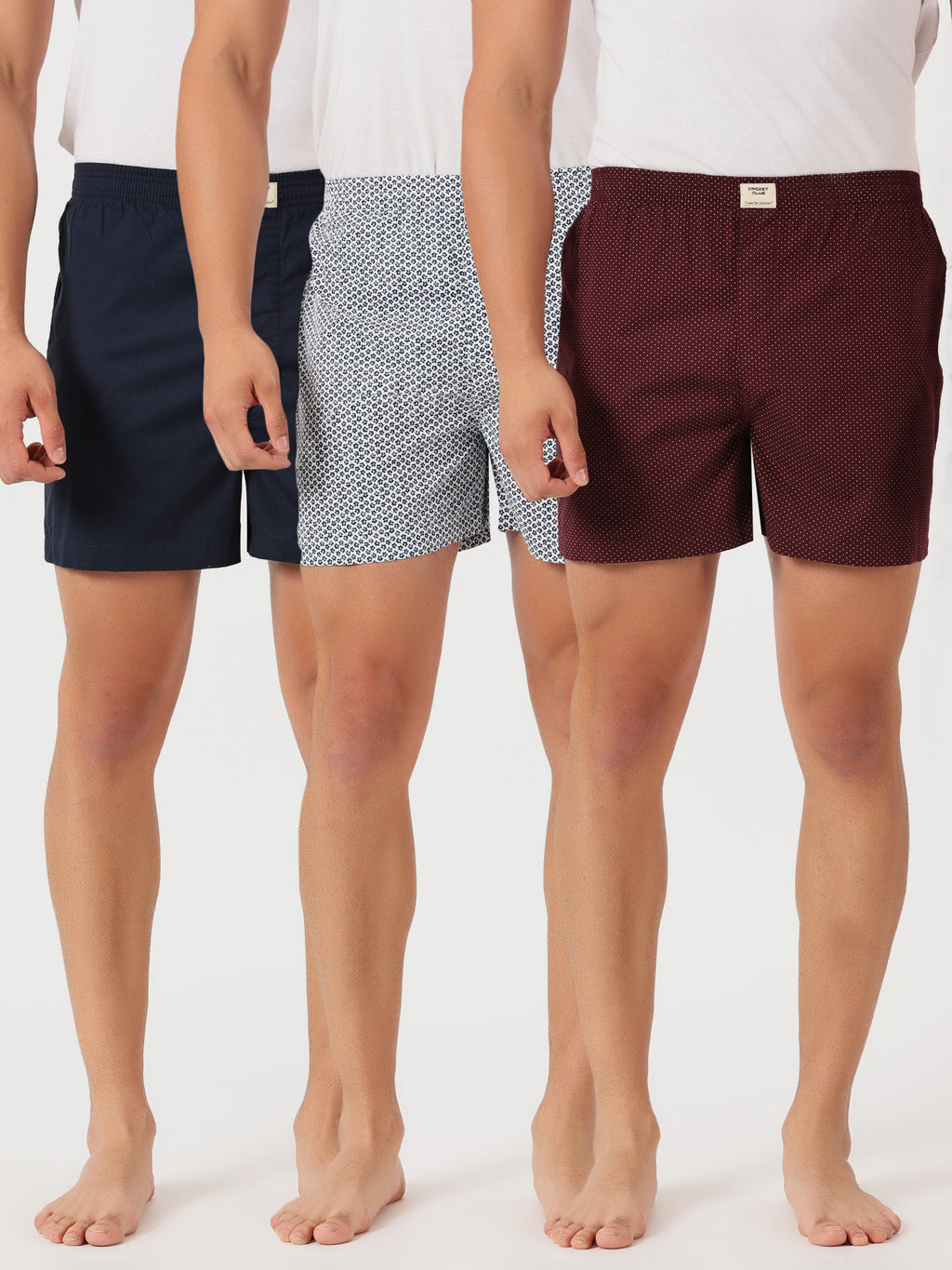 Thomas Scott Men Multicolor Cricket Club Regular Fit 100% Cotton Woven?Boxer Shorts (Pack of 3)