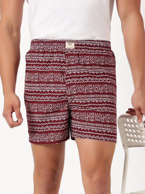 Thomas Scott Men Multicolor Cricket Club Regular Fit 100% Cotton Woven?Boxer Shorts (Pack of 3)