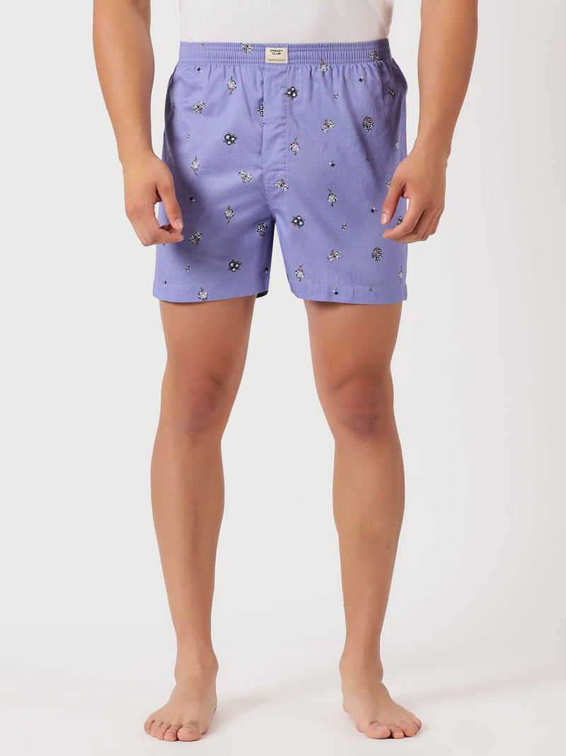 Thomas Scott Men Multicolor Cricket Club Regular Fit 100% Cotton Woven?Boxer Shorts (Pack of 3)