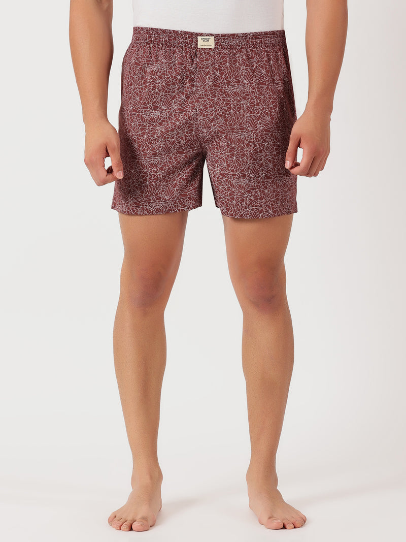 Thomas Scott Men Multicolor Cricket Club Regular Fit 100% Cotton Woven?Boxer Shorts (Pack of 3)