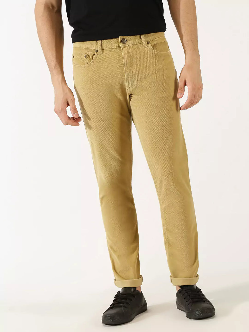 Thomas Scott Men Slim Fit Corduroy Chinos Trousers