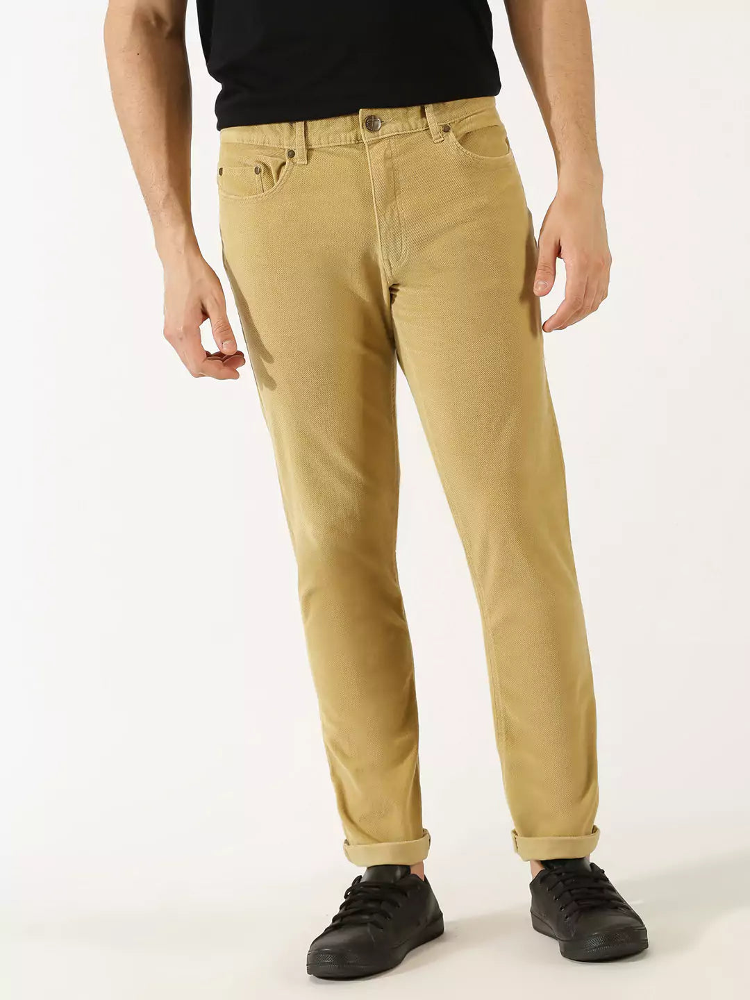 Thomas Scott Men Slim Fit Corduroy Chinos Trousers