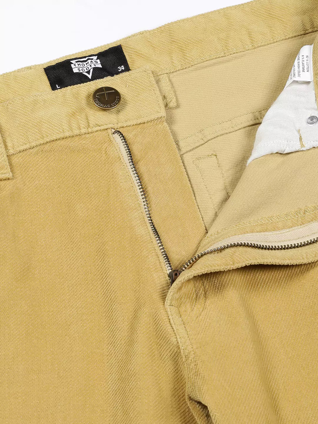 Thomas Scott Men Slim Fit Corduroy Chinos Trousers