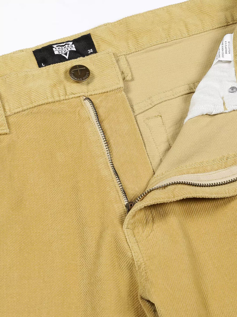 Thomas Scott Men Slim Fit Corduroy Chinos Trousers