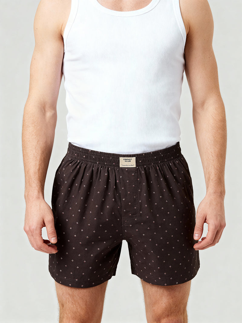 Thomas Scott Men Multicolor Regular Fit 100% Cotton Woven Boxers (Pack of 3)