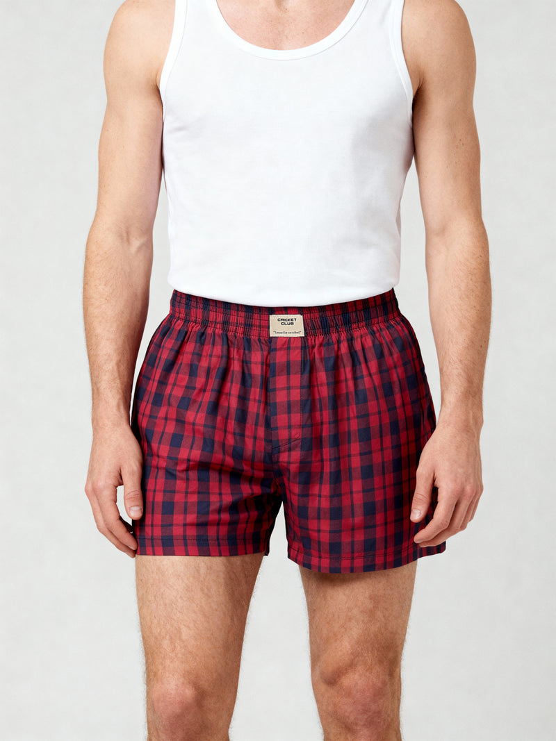 Thomas Scott Men Multicolor Regular Fit 100% Cotton Woven Boxers (Pack of 3)