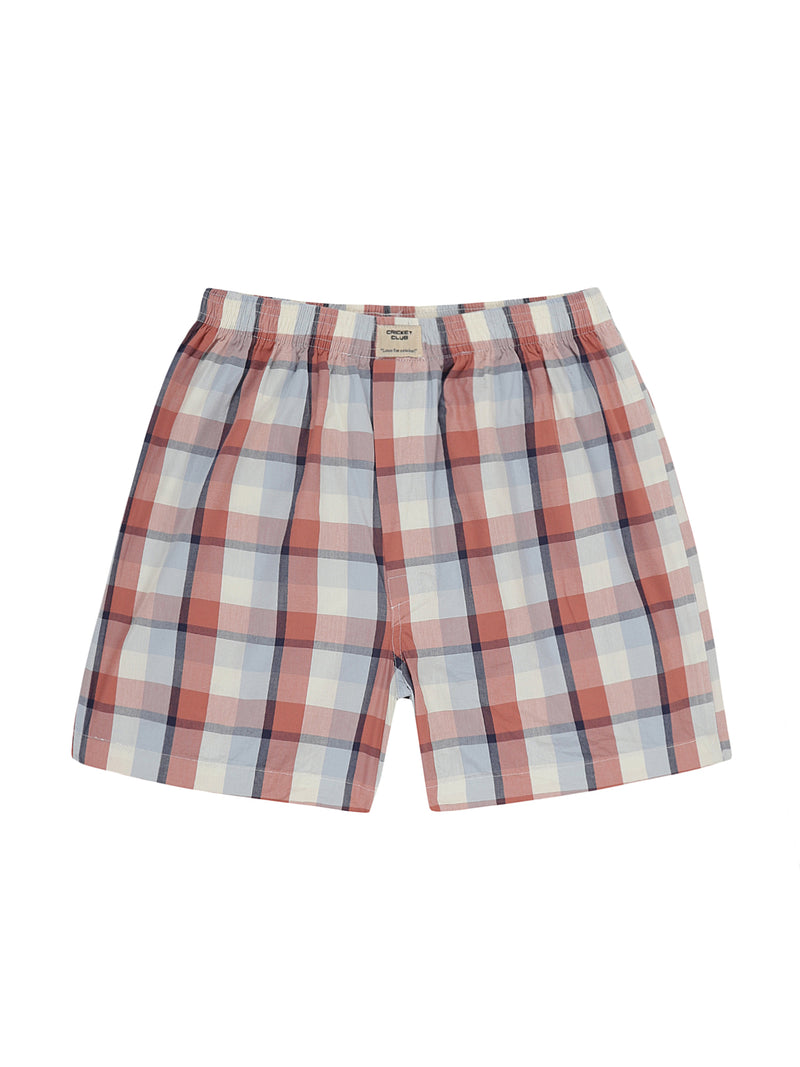 Thomas Scott Men Multicolor Regular Fit 100% Cotton Woven Boxers (Pack of 3)