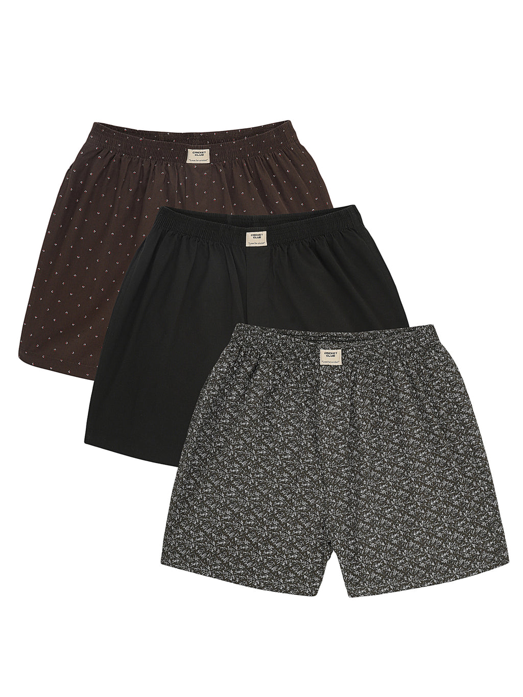Thomas Scott Men Multicolor Regular Fit 100% Cotton Woven Boxers (Pack of 3)