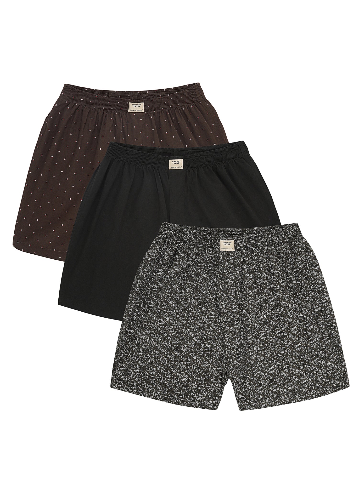 Thomas Scott Men Multicolor Regular Fit 100% Cotton Woven Boxers (Pack of 3)