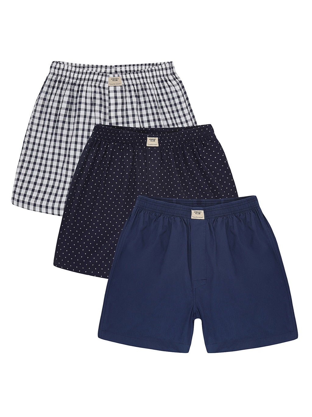 Thomas Scott Men Multicolor Regular Fit 100% Cotton Woven Boxers (Pack of 3)
