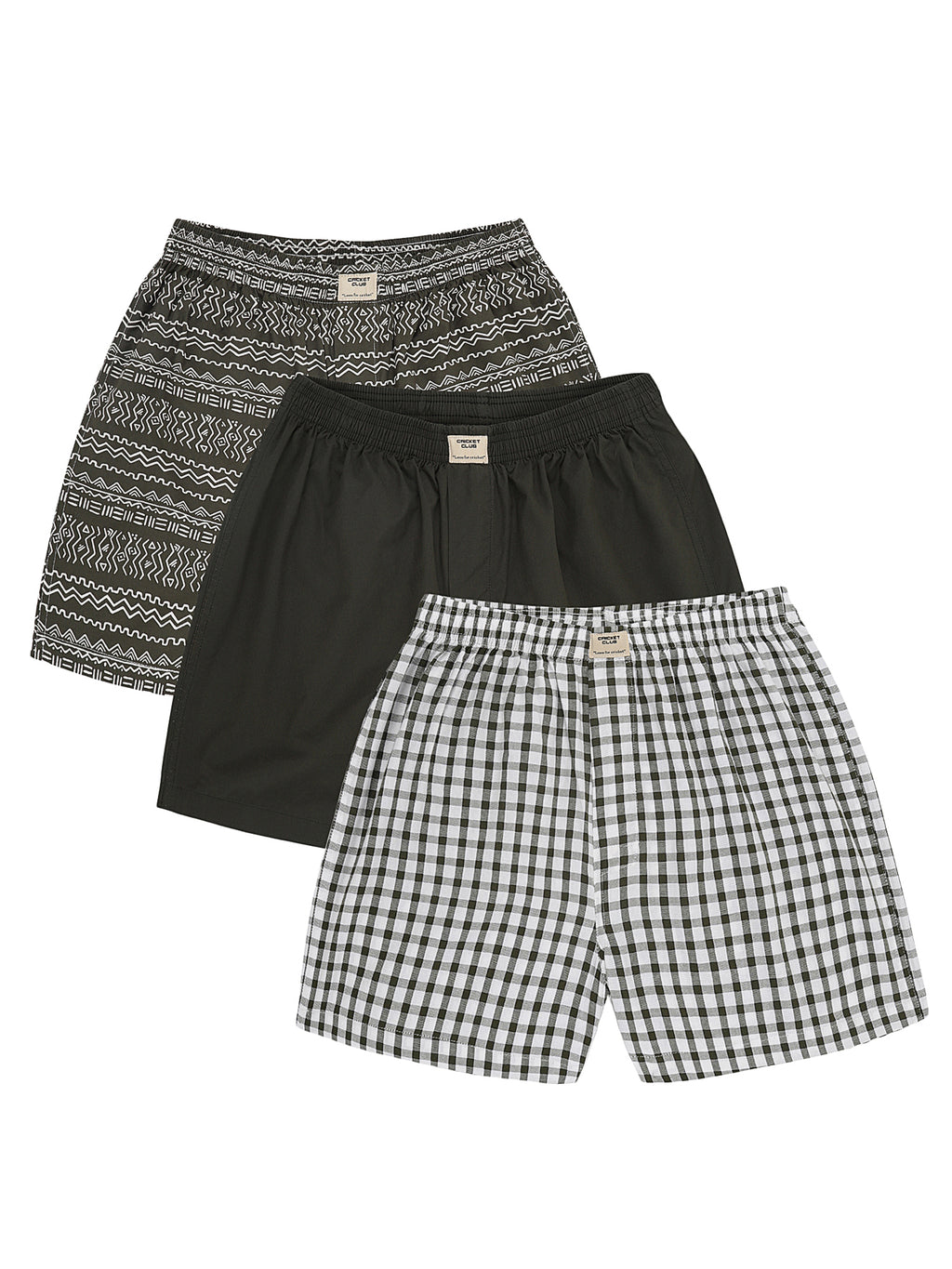 Thomas Scott Men Multicolor Regular Fit 100% Cotton Woven Boxers (Pack of 3)