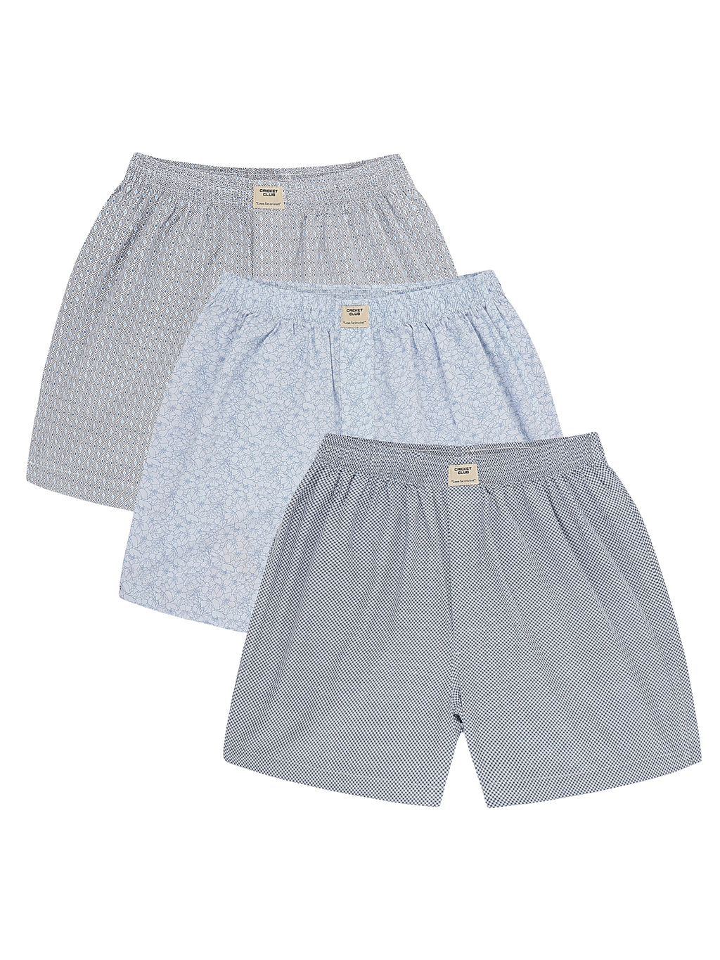 Thomas Scott Men Multicolor Regular Fit 100% Cotton Woven Boxers (Pack of 3)