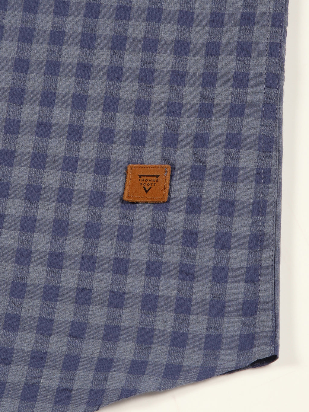 Thomas Scott Men Premium Gingham Checks Opaque Checked Casual Shirt