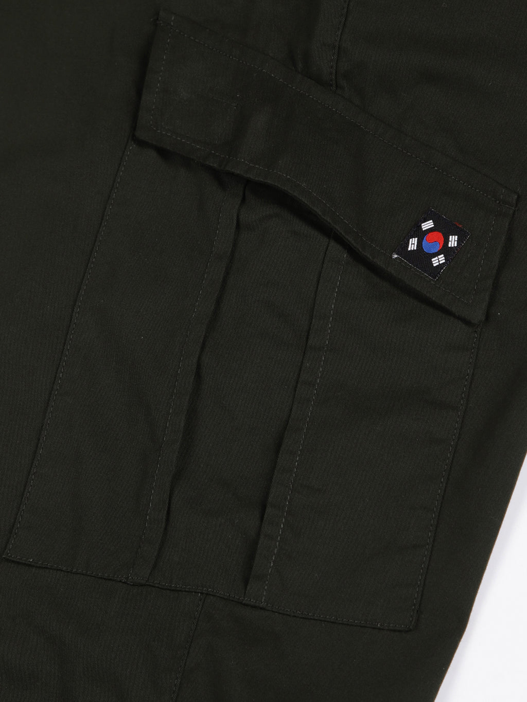 Thomas Scott Men Bottle Green Regular Fit Mid-Rise Cotton Woven Parachute Cargo Trouser