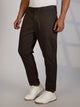 Charcoal Regular Fit Mid-Rise Woven Chinos Trouser For Men