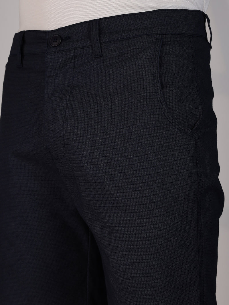 Thomas Scott Men Navy Mid-Rise Slim Fit Cotton Printed Woven Chinos Shorts