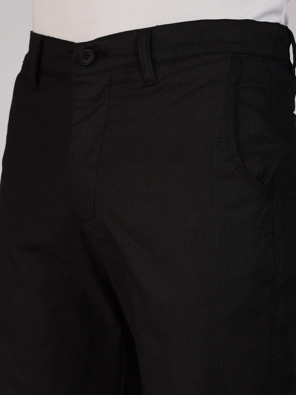 Thomas Scott Men Black Mid-Rise Slim Fit Printed Cotton Woven Chinos Shorts