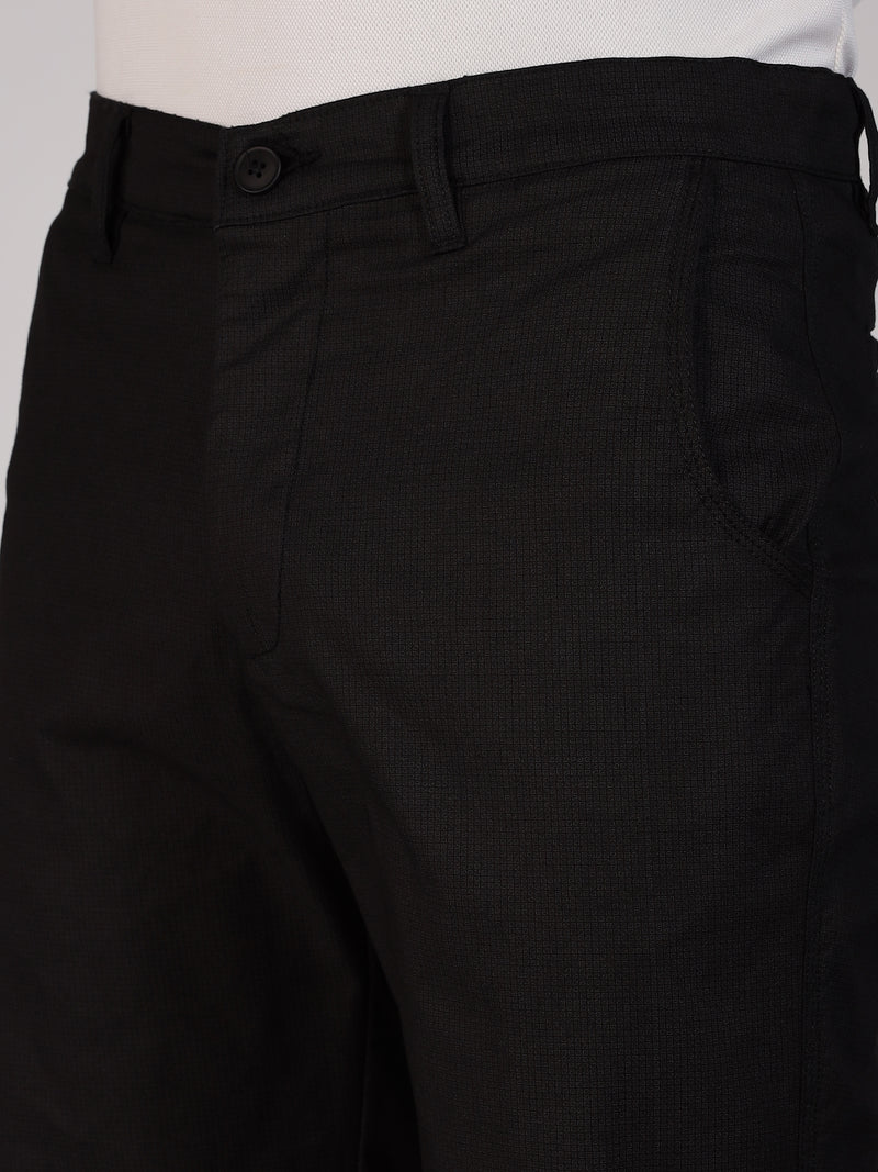 Thomas Scott Men Black Mid-Rise Slim Fit Printed Cotton Woven Chinos Shorts