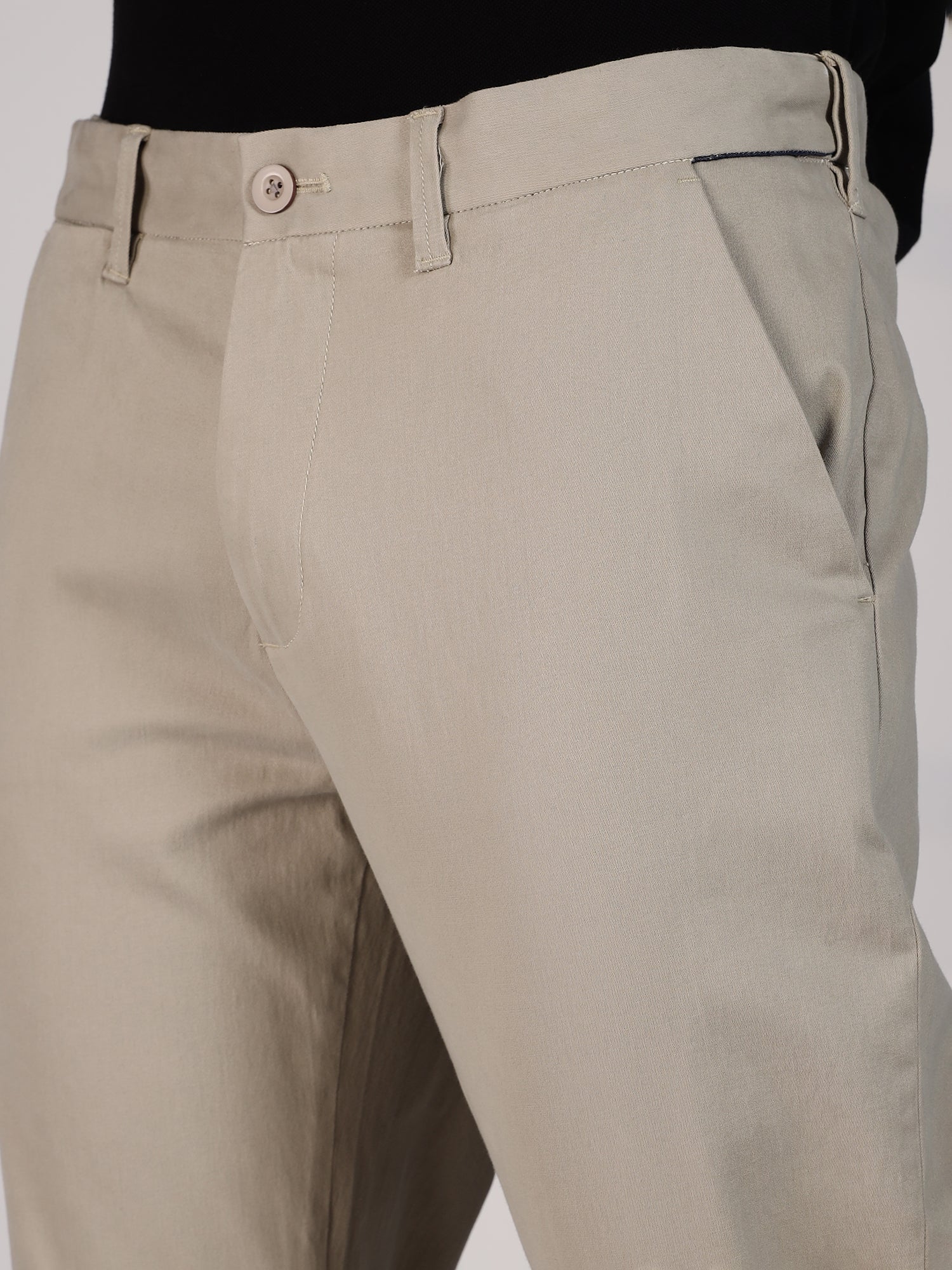 Thomas Scott Men Grey Regular Fit Mid-Rise Woven Chinos Trouser