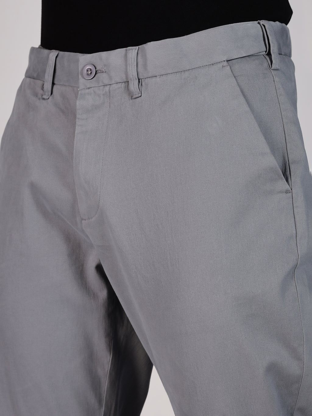 Thomas Scott Men MidBlue Regular Fit Mid-Rise Woven Chinos Trouser