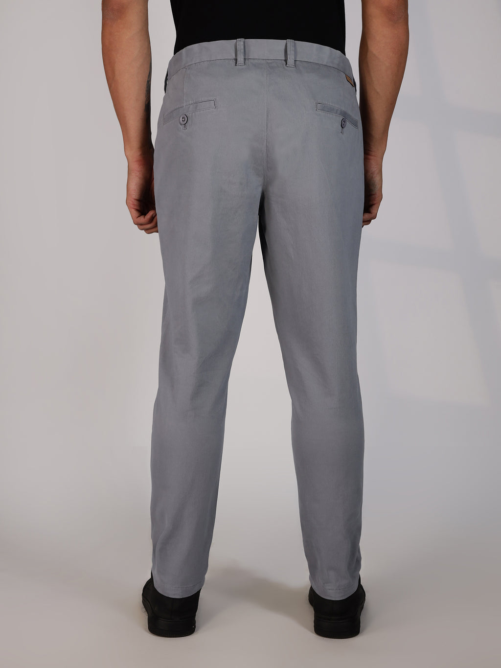 Thomas Scott Men MidBlue Regular Fit Mid-Rise Woven Chinos Trouser