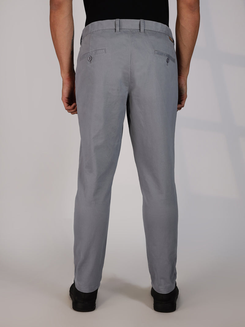Thomas Scott Men MidBlue Regular Fit Mid-Rise Woven Chinos Trouser