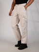 Beige Mid-Rise Straight Fit Woven Cargo Trouser For Men