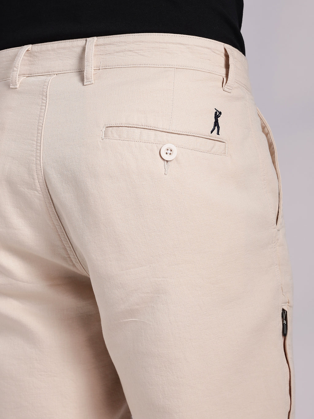 Thomas Scott Men Beige Mid-Rise Straight Fit Woven Chino Trousers