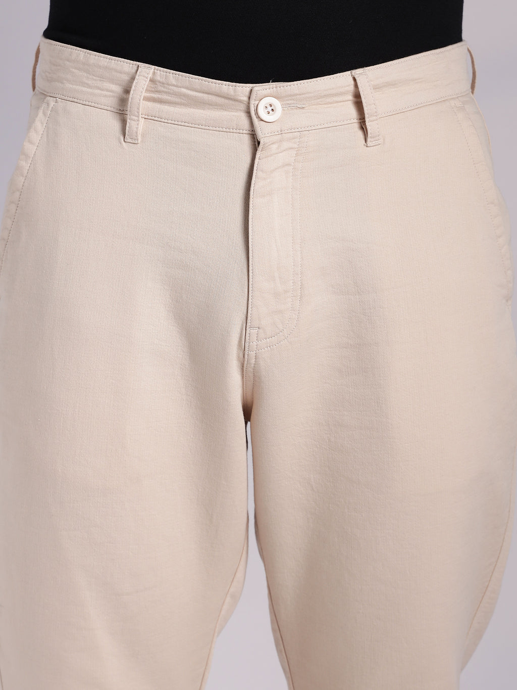 Thomas Scott Men Beige Mid-Rise Straight Fit Woven Chino Trousers