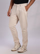 Beige Mid-Rise Straight Fit Woven Chino Trouser For Men