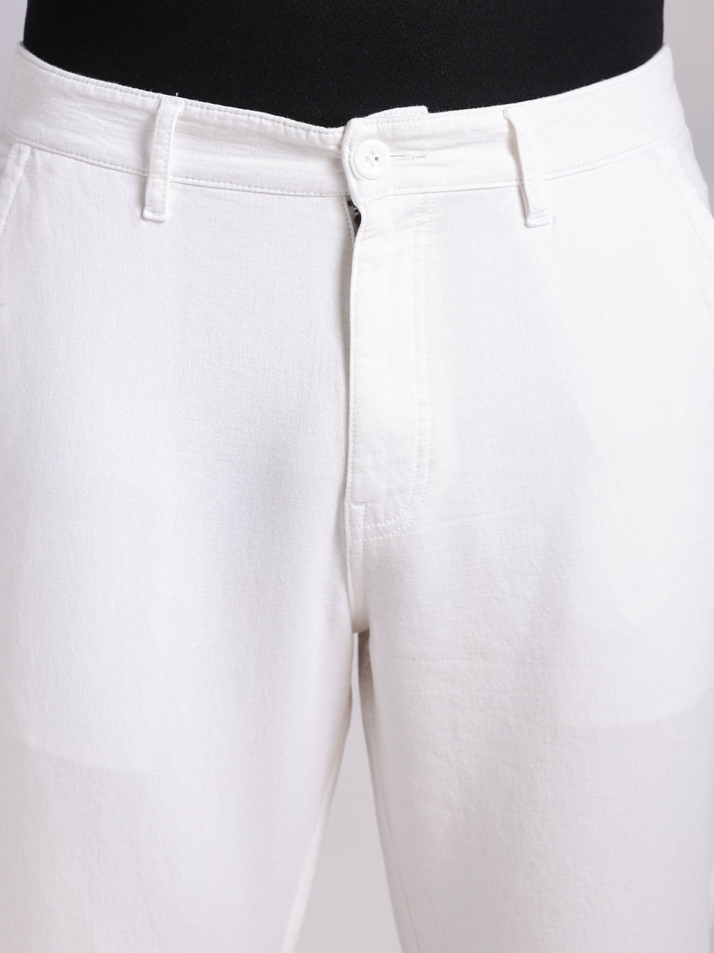 Thomas Scott Men White Mid-Rise Straight Fit Woven Chino Trousers