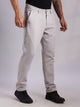 Grey Mid-Rise Straight Fit Woven Chinos Trouser For Men