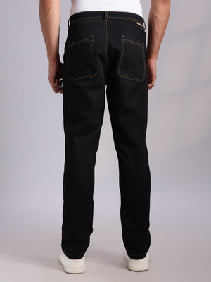 Thomas Scott Men Black Mid-Rise Straight Fit Woven Trouser