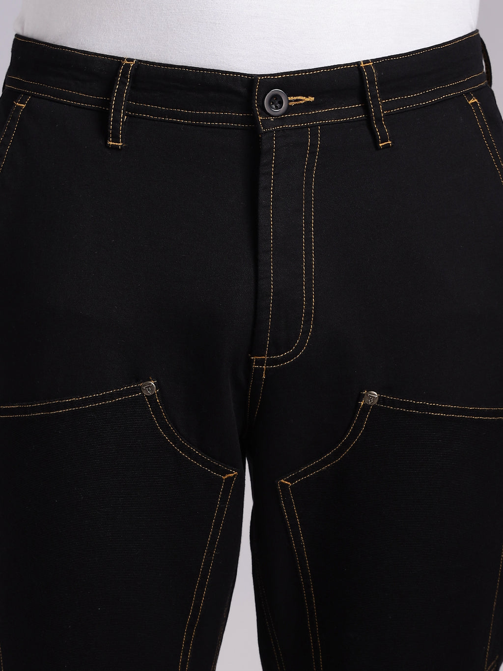 Thomas Scott Men Black Mid-Rise Straight Fit Woven Trouser