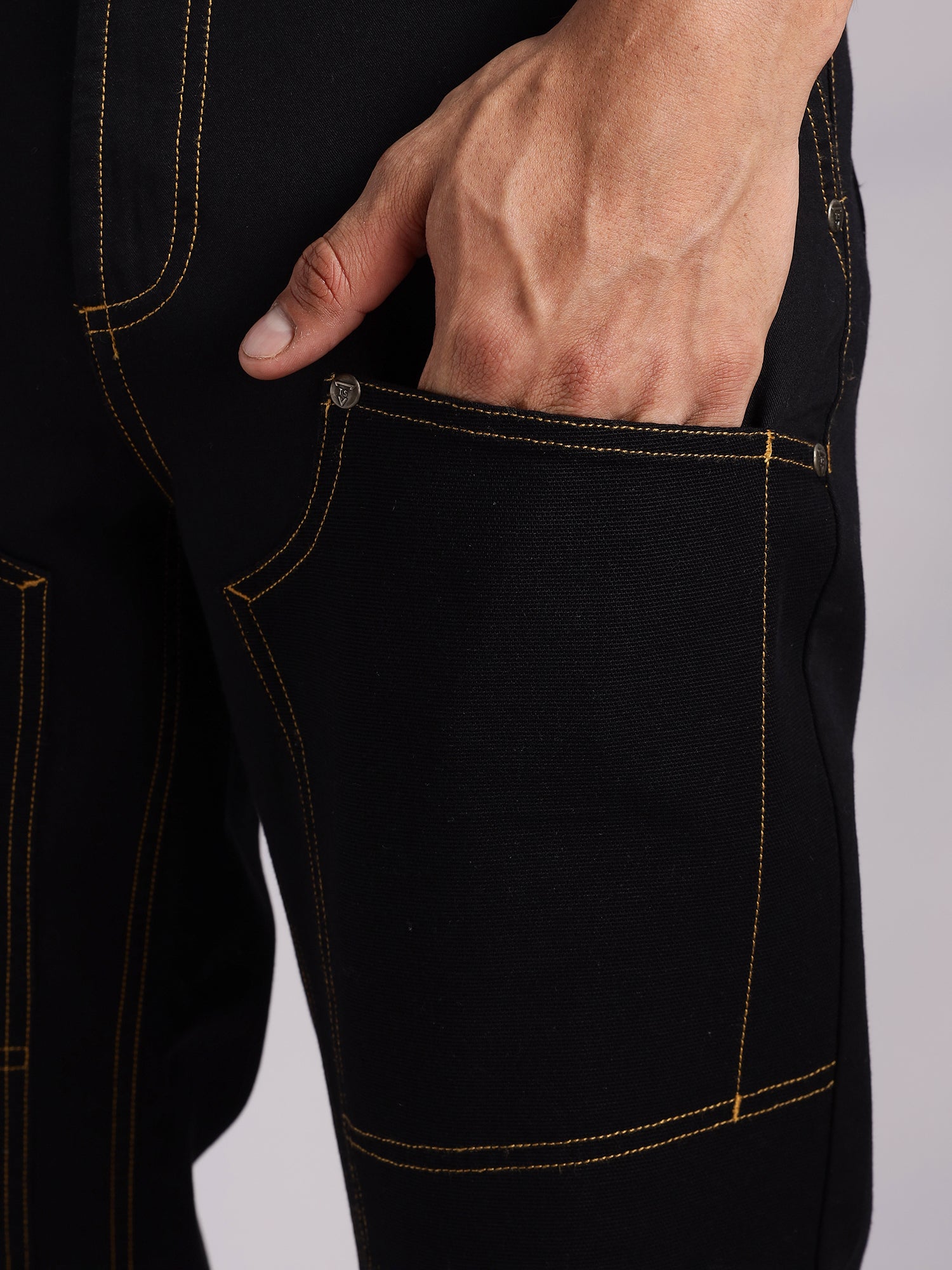 Thomas Scott Men Black Mid-Rise Straight Fit Woven Trouser