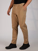 Beige Regular Fit Mid-Rise Woven Chinos Trouser For Men
