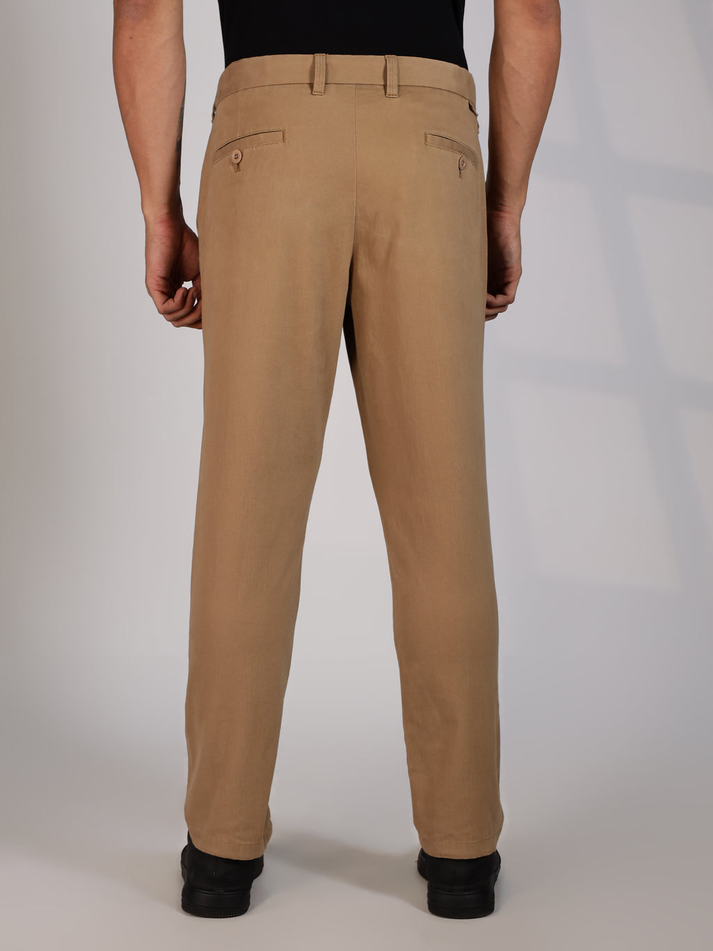 Thomas Scott Men Beige Regular Fit Mid-Rise Woven Chinos Trouser