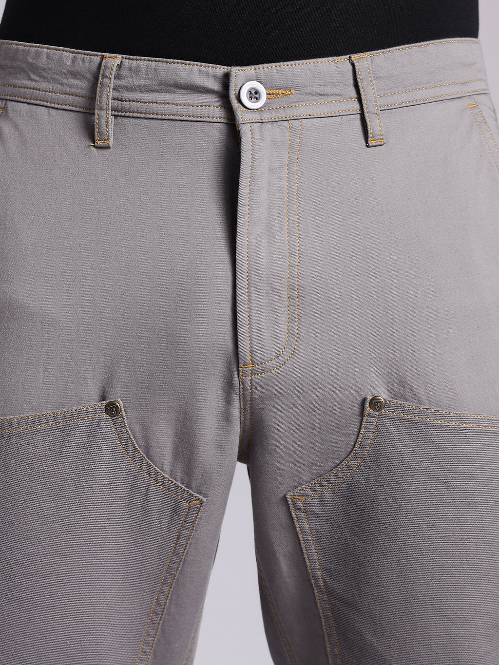 Thomas Scott Men Grey Mid-Rise Straight Fit Woven Trouser
