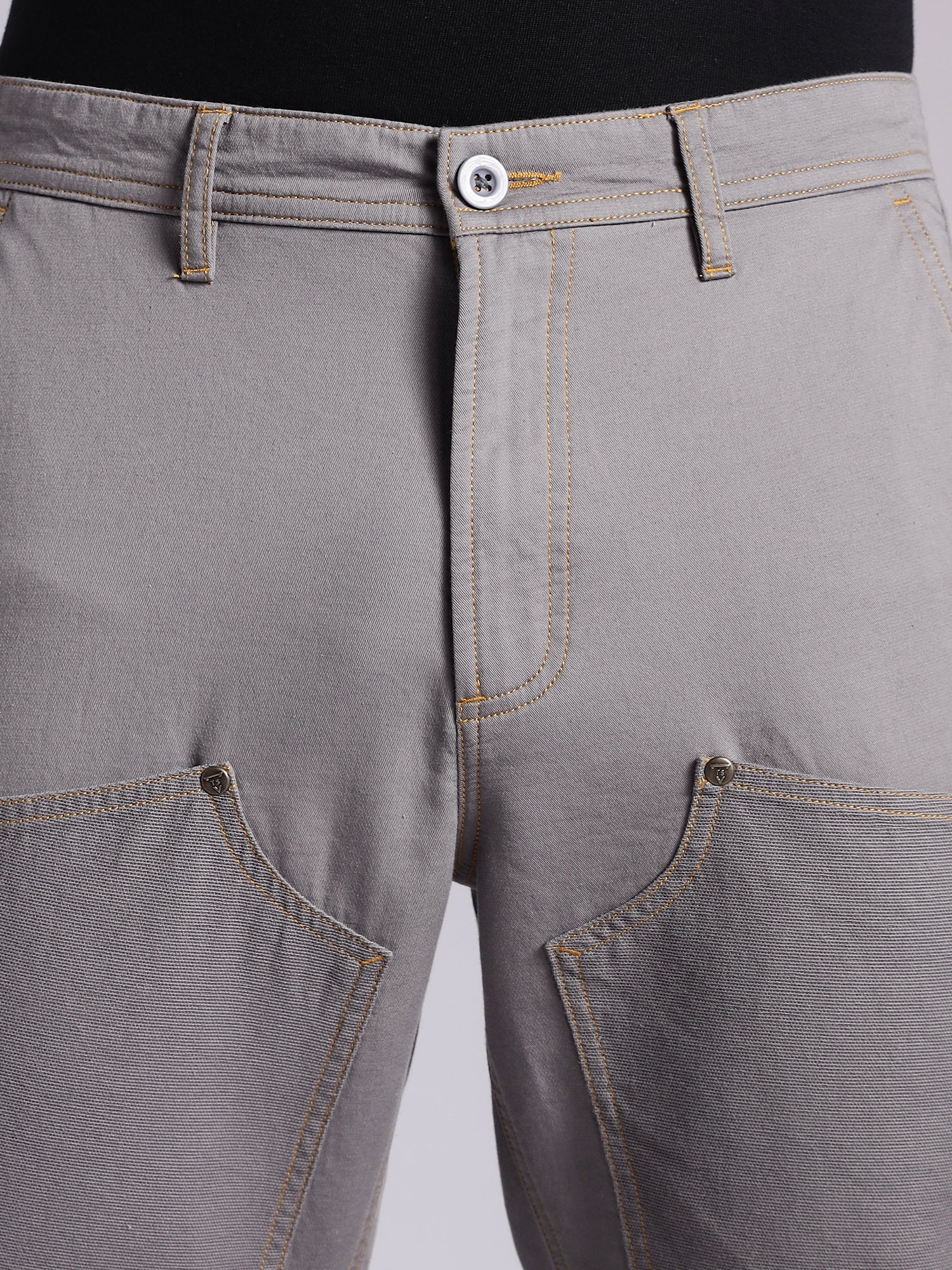Thomas Scott Men Grey Mid-Rise Straight Fit Woven Trouser