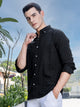 Thomas Scott Men Black Slim Fit Long Sleeves Button-Down Collar Woven Casual Shirt
