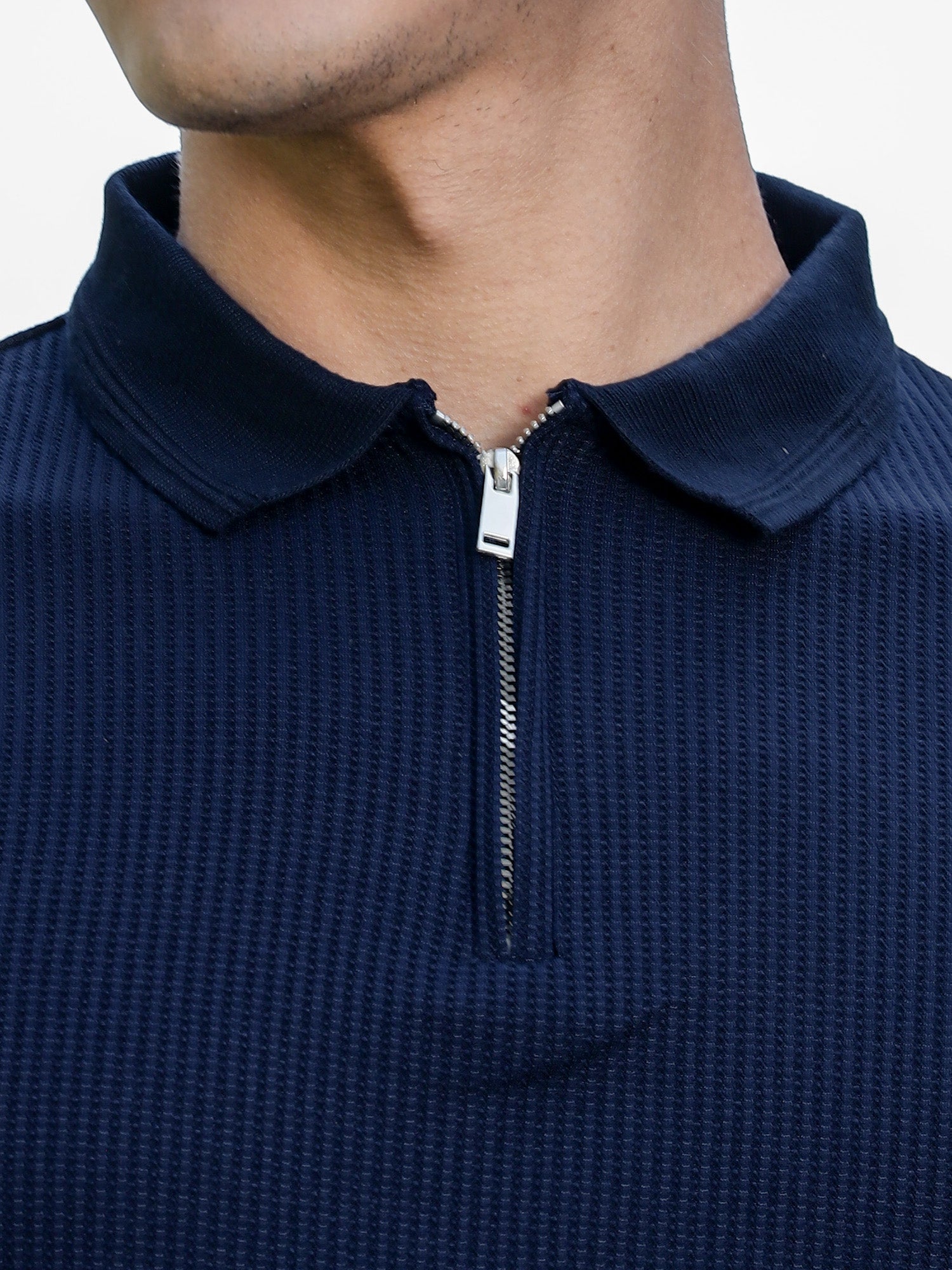 Thomas Scott Men Navy Polo Collar T-shirt