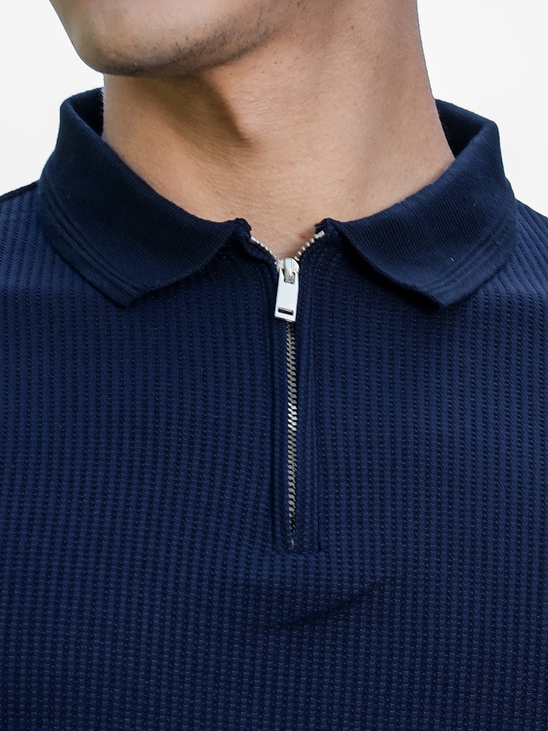 Thomas Scott Men Navy Polo Collar T-shirt