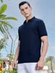 Navy Polo Collar Tshirt For Men