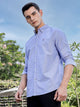 Thomas Scott Men InkBlue Slim Fit Long Sleeves Button-Down Collar Solid Casual Shirt
