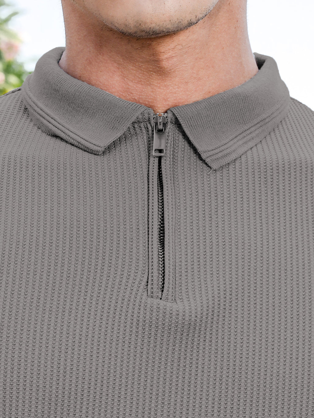 Thomas Scott Men Grey Polo Collar T-shirt