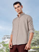 Thomas Scott Men Beige Slim Fit Long Sleeves Button-Down Collar Woven Casual Shirt