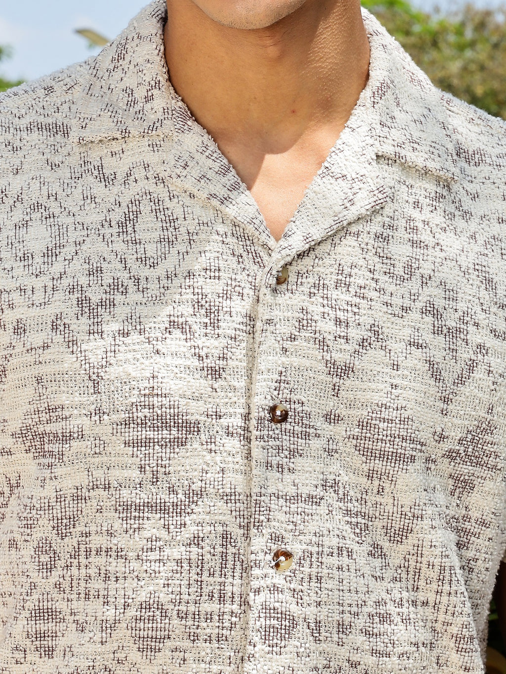 Thomas Scott Men Maroon Regular Fit Short Sleeves Cuban Collar Knitted Casual Shirt