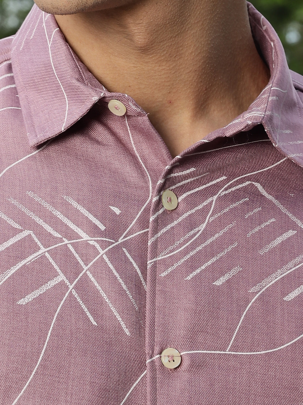 Thomas Scott Men Pink Slim Fit Long Sleeve Abstract Print Casual Shirt