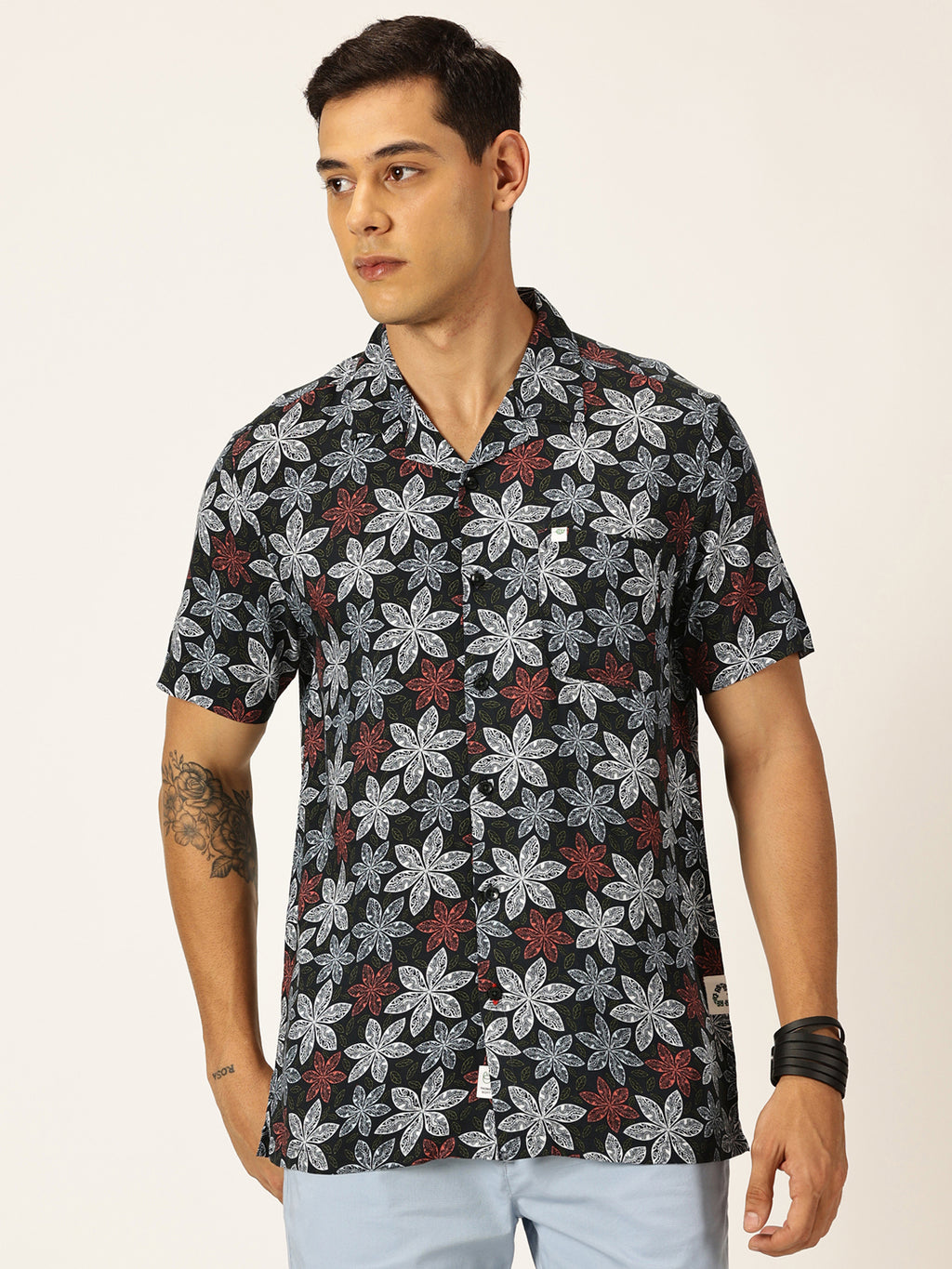 Thomas Scott Men Smart Floral Printed Casual Shirt