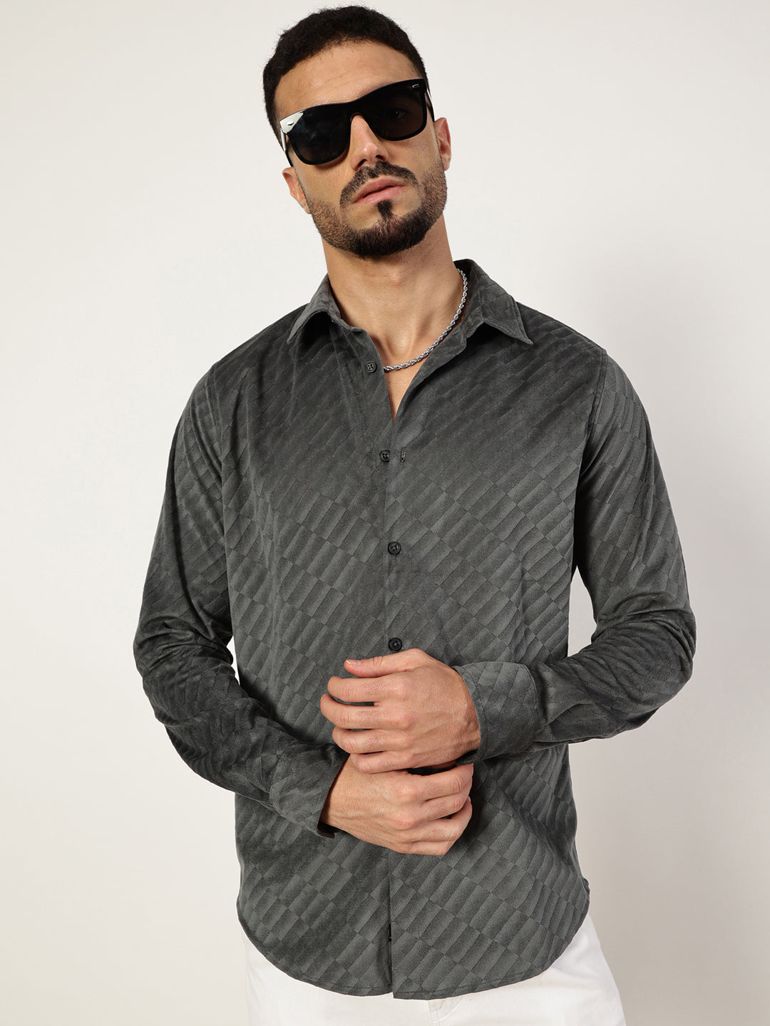 Thomas Scott Men Premium Slim Fit Opaque Casual Shirt